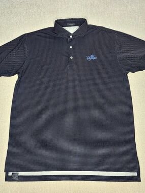 Turtleson Golf Polo Shirt Mens Large Navy Blue The Virginian Golf Course